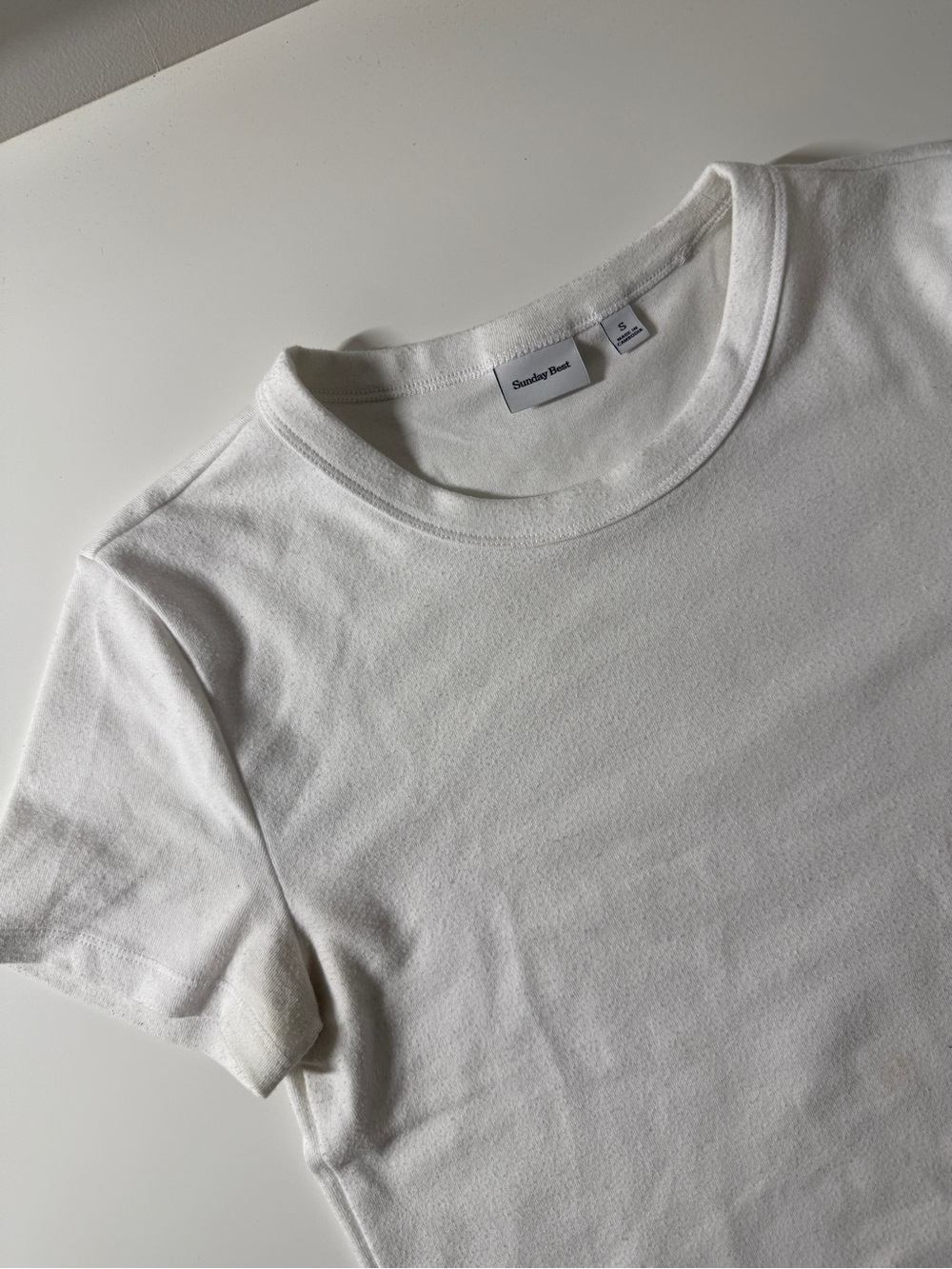 Sunday Best White Short Sleeve Crewneck Tee
